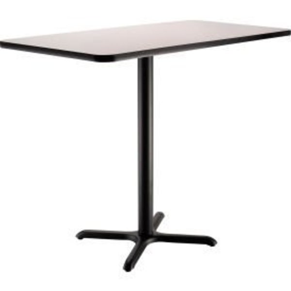 National Public Seating Interion® Bar Height Breakroom Table, 48"L x 30"W x 42"H, Gray 695851GY